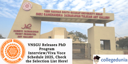 VNSGU PhD Program Interview Viva Voce Schedule Out